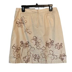 Talbots Embroidered Midi Skirt Size 12